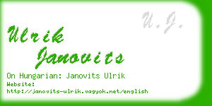ulrik janovits business card